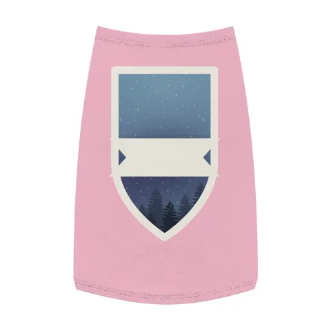 Winter Pine Tree Silhouettes Pet Tank Top — front view