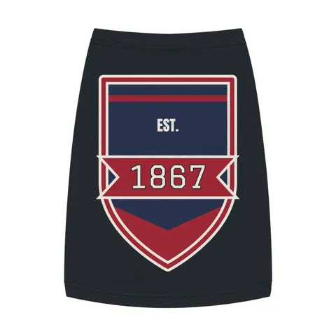 Howard 1867 Navy & Crimson Pet Tank Top — front view