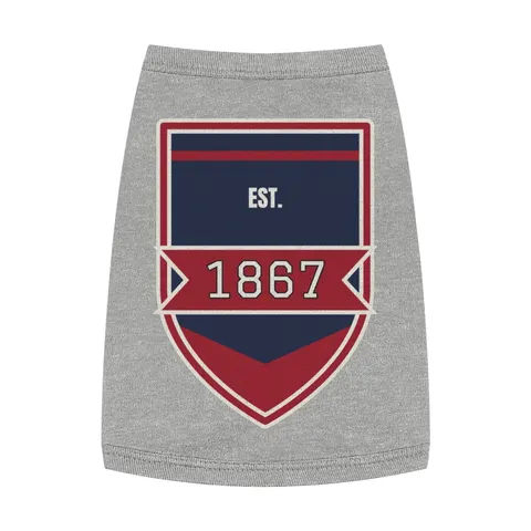 Howard 1867 Navy & Crimson Pet Tank Top — front view