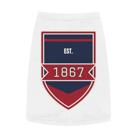 Howard 1867 Navy & Crimson Pet Tank Top — front view