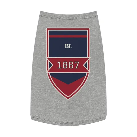 Howard 1867 Navy & Crimson Pet Tank Top — front view