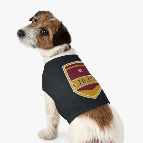 Huston-Tillotson 1875 Maroon & Gold Pet Tank Top — other view