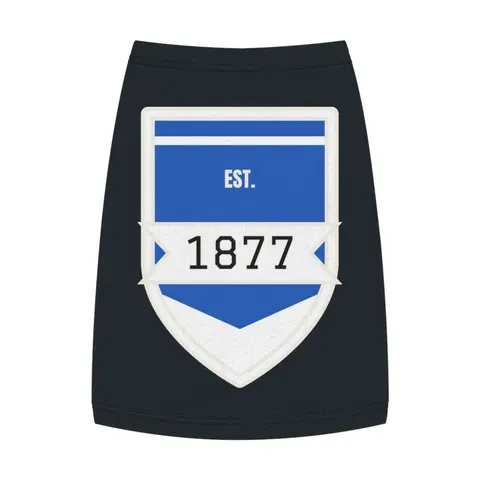 Jackson State 1877 Blue & White Split Pet Tank Top — front view