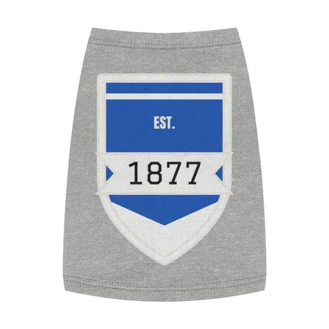 Jackson State 1877 Blue & White Split Pet Tank Top — front view