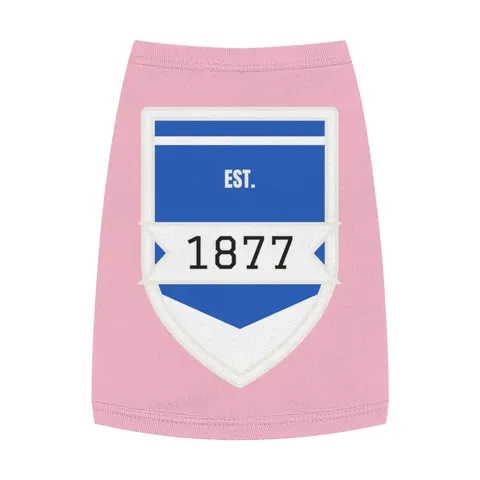 Jackson State 1877 Blue & White Split Pet Tank Top — front view