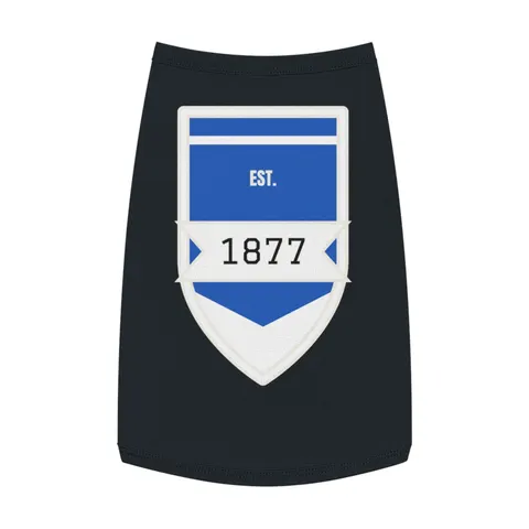 Jackson State 1877 Blue & White Split Pet Tank Top — front view