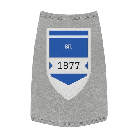 Jackson State 1877 Blue & White Split Pet Tank Top — front view