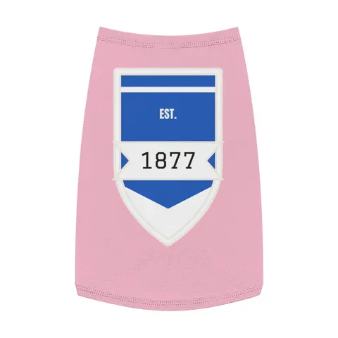 Jackson State 1877 Blue & White Split Pet Tank Top — front view