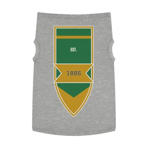 Kentucky State 1886 Green & Gold Pet Tank Top — front view