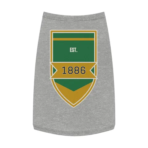 Kentucky State 1886 Green & Gold Pet Tank Top — front view
