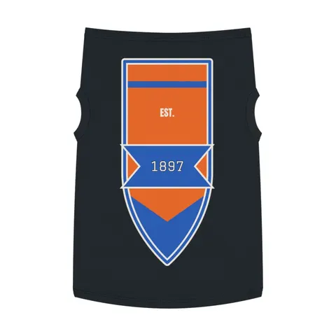 Langston 1897 Orange & Blue Pet Tank Top — front view