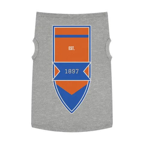 Langston 1897 Orange & Blue Pet Tank Top — front view