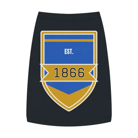 Lincoln (MO) 1866 Blue & Gold Pet Tank Top — front view