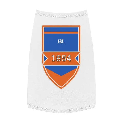 Lincoln (PA) 1854 Blue & Orange Pet Tank Top — front view