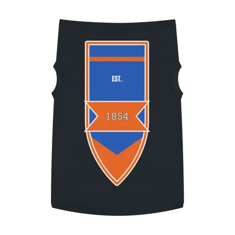 Lincoln (PA) 1854 Blue & Orange Pet Tank Top — front view