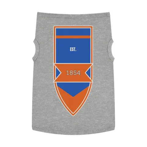 Lincoln (PA) 1854 Blue & Orange Pet Tank Top — front view