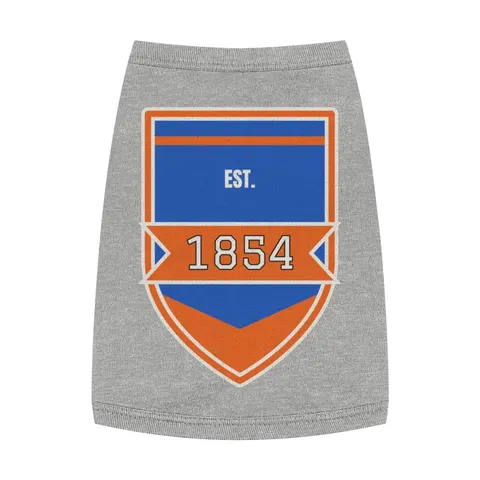 Lincoln (PA) 1854 Blue & Orange Pet Tank Top — front view