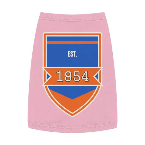 Lincoln (PA) 1854 Blue & Orange Pet Tank Top — front view