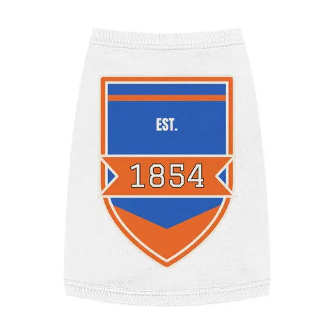Lincoln (PA) 1854 Blue & Orange Pet Tank Top — front view