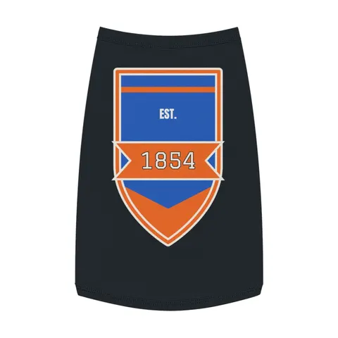Lincoln (PA) 1854 Blue & Orange Pet Tank Top — front view