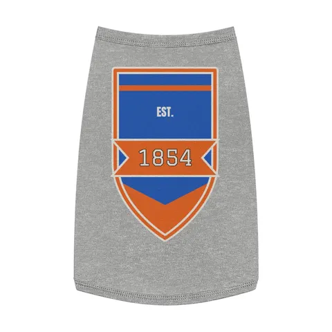 Lincoln (PA) 1854 Blue & Orange Pet Tank Top — front view