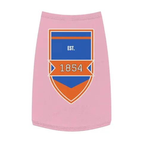 Lincoln (PA) 1854 Blue & Orange Pet Tank Top — front view