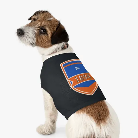 Lincoln (PA) 1854 Blue & Orange Pet Tank Top — other view