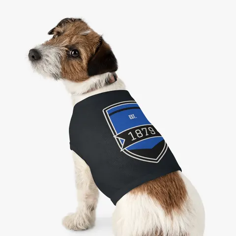Livingstone 1879 Blue & Black Pet Tank Top — other view