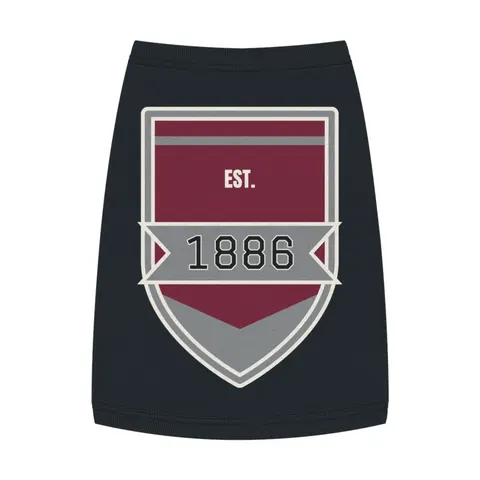 UMES 1886 Maroon & Grey Pet Tank Top — front view