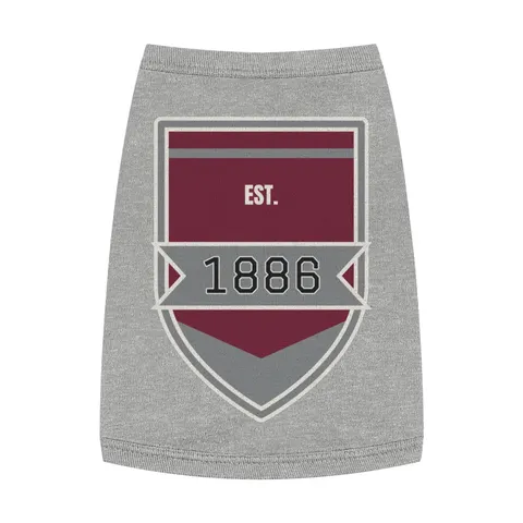 UMES 1886 Maroon & Grey Pet Tank Top — front view