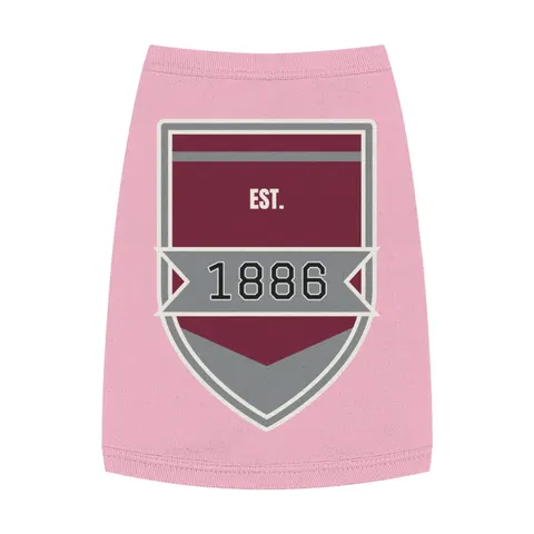 UMES 1886 Maroon & Grey Pet Tank Top — front view