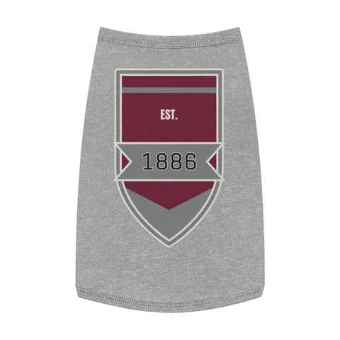 UMES 1886 Maroon & Grey Pet Tank Top — front view