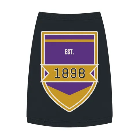 Miles 1898 Purple & Gold Pet Tank Top — front view