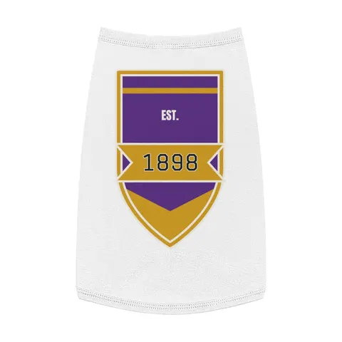 Miles 1898 Purple & Gold Pet Tank Top — front view