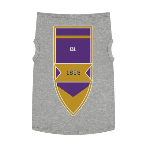 Miles 1898 Purple & Gold Pet Tank Top — front view