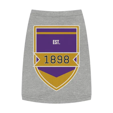 Miles 1898 Purple & Gold Pet Tank Top — front view