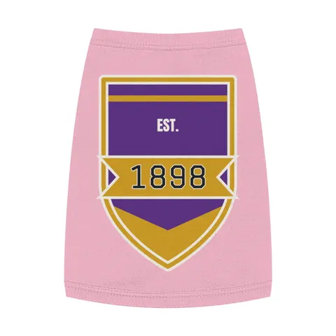 Miles 1898 Purple & Gold Pet Tank Top — front view