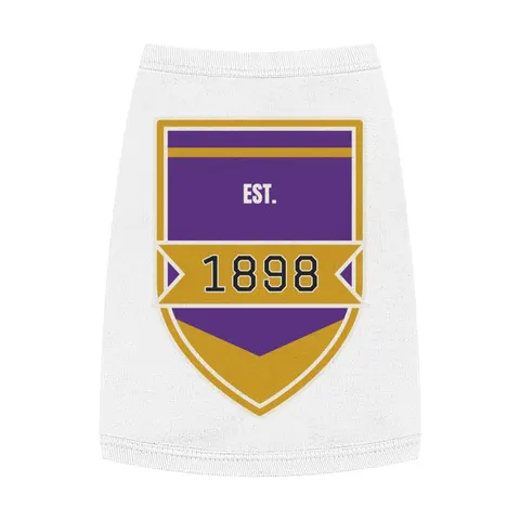 Miles 1898 Purple & Gold Pet Tank Top — front view