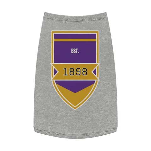 Miles 1898 Purple & Gold Pet Tank Top — front view