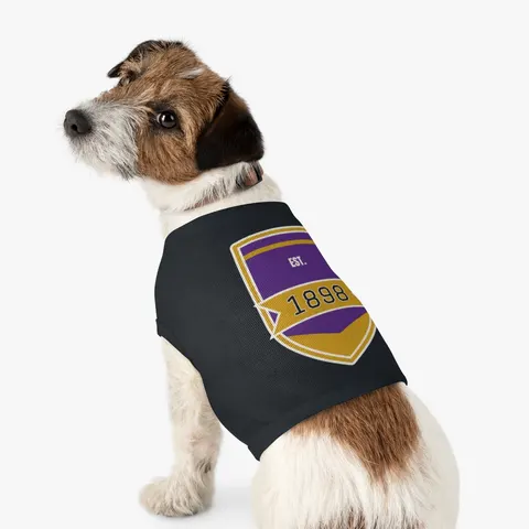 Miles 1898 Purple & Gold Pet Tank Top — other view