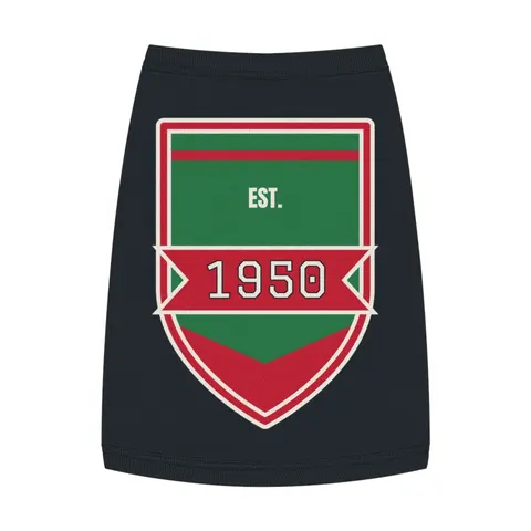 Mississippi Valley State 1950 Green & Red Pet Tank Top — front view