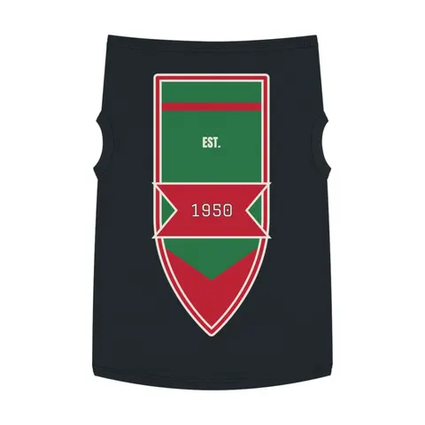 Mississippi Valley State 1950 Green & Red Pet Tank Top — front view