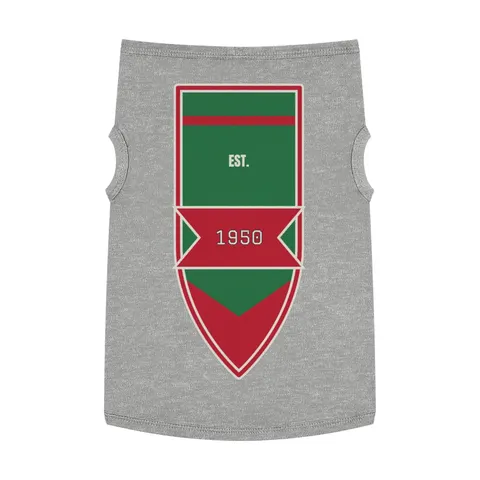 Mississippi Valley State 1950 Green & Red Pet Tank Top — front view