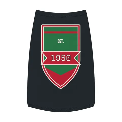 Mississippi Valley State 1950 Green & Red Pet Tank Top — front view