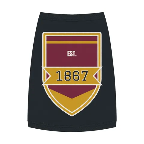 Morehouse 1867 Maroon & Gold Classic Pet Tank Top — front view