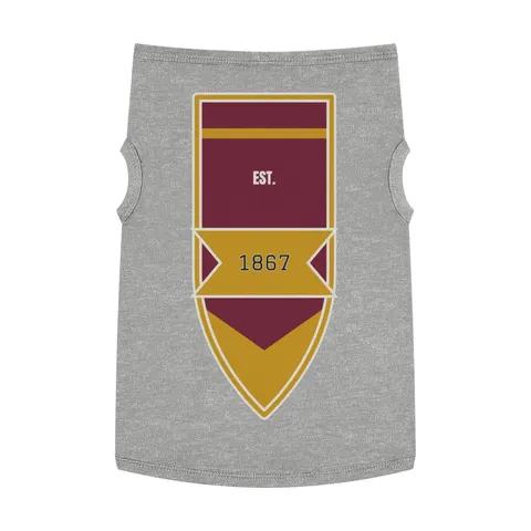 Morehouse 1867 Maroon & Gold Classic Pet Tank Top — front view