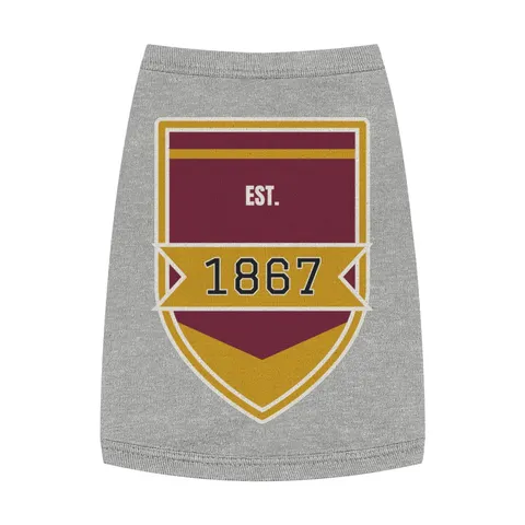 Morehouse 1867 Maroon & Gold Classic Pet Tank Top — front view