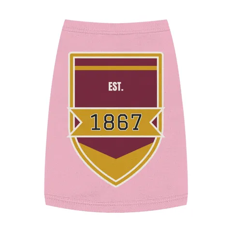 Morehouse 1867 Maroon & Gold Classic Pet Tank Top — front view
