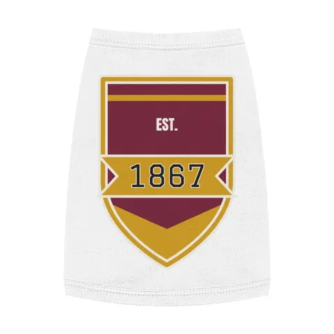 Morehouse 1867 Maroon & Gold Classic Pet Tank Top — front view