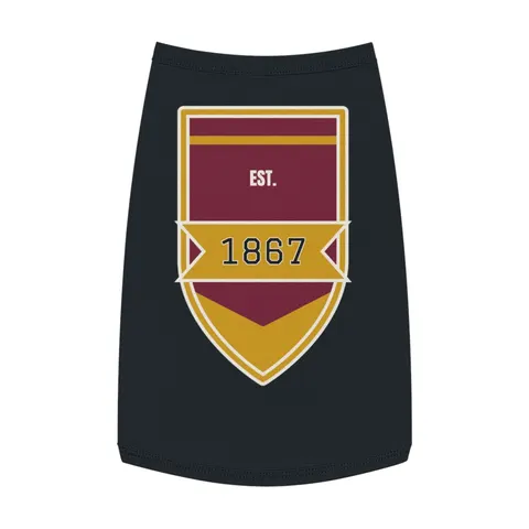 Morehouse 1867 Maroon & Gold Classic Pet Tank Top — front view